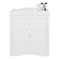 Changing Table Dresser Baby Diaper Change Station with 3 Drawers White