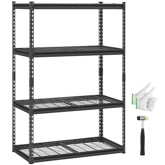 Storage Shelves 4 Tier Adjustable Heavy Duty Garage Shelving Units 2400 lbs