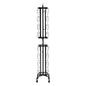 Greeting Cards Display Rack, 32 Pockets Rotating Postcard Brochure Display Stand, 360° Spinning Card Display Rack with Sign Holder & 4 Wheels (2 Lockable) for Exhibitions Office Trade Show