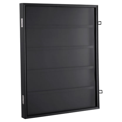 Black Metal Sports Card Display Case - Holds 35 Cards for Living Room