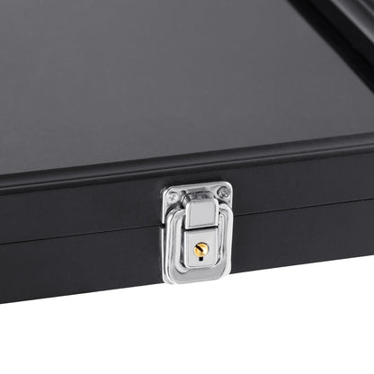 Black Metal Sports Card Display Case - Holds 35 Cards for Living Room