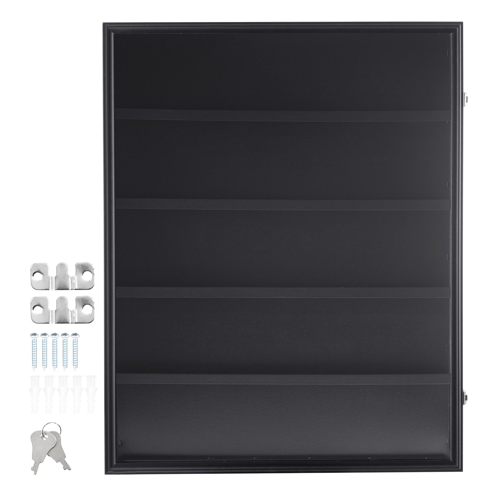 35 Graded Sports Card Display Case, 24.3x30.5x2.1 in, Baseball Card Display Frame with 98% UV Protection Clear View PC Glass, Lockable Wall Cabinet for Football Basketball Hockey Trading Card