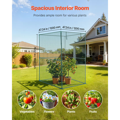 Black Green Plant Protection Cage - 3.9 x 3.9 ft Outdoor Garden Tent