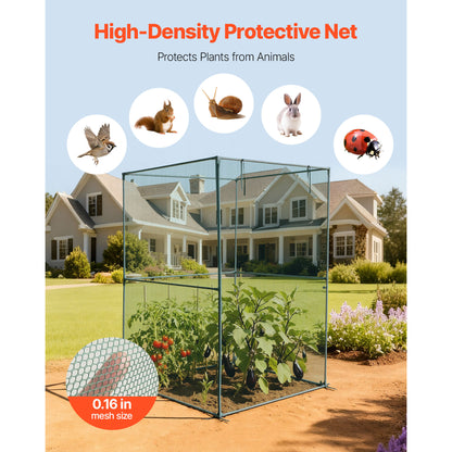 Black Green Plant Protection Cage - 3.9 x 3.9 ft Outdoor Garden Tent