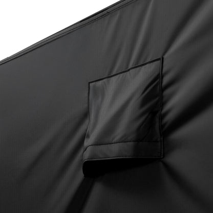Black Oxford Fabric Patio Furniture Cover 74" Waterproof