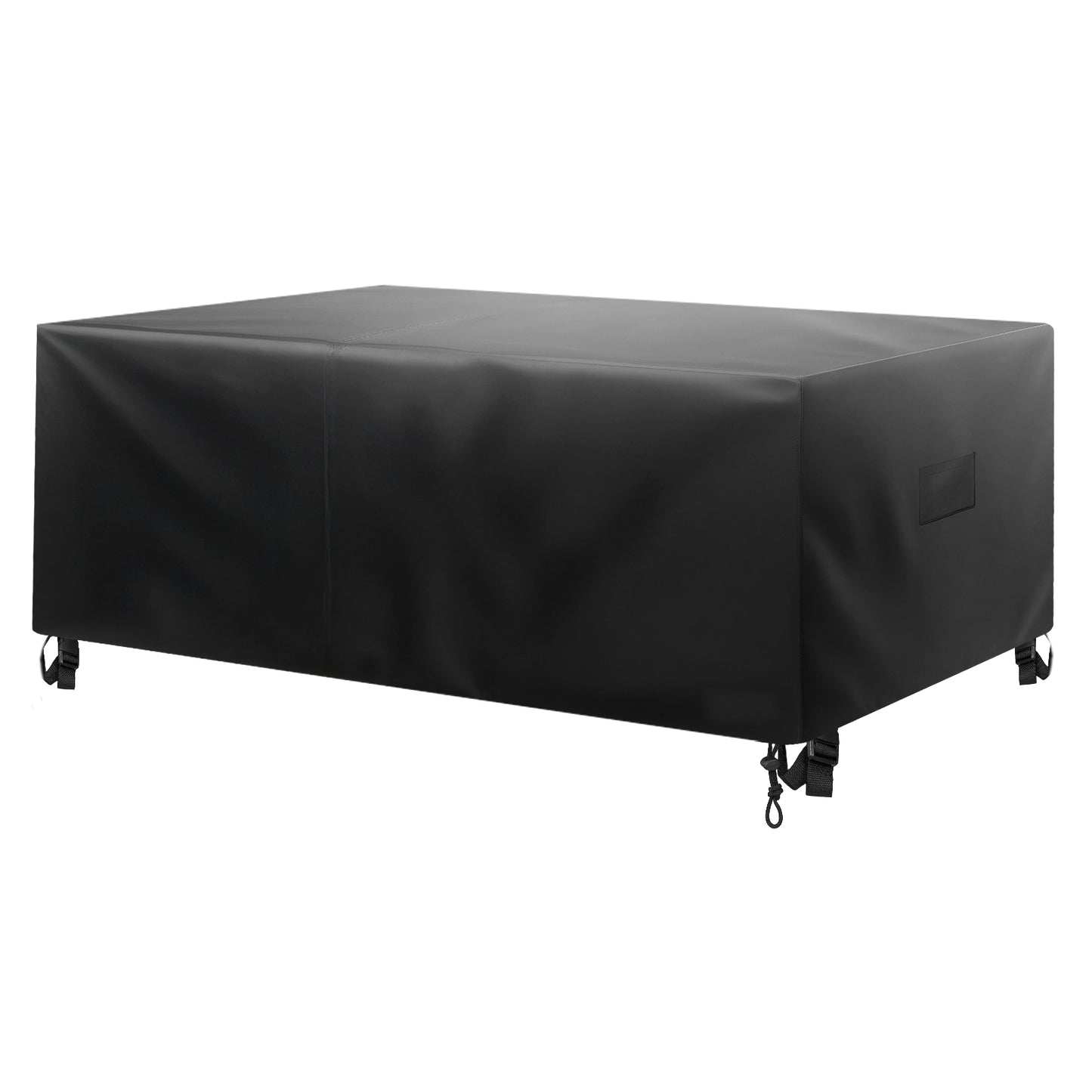 Black Oxford Fabric Patio Furniture Cover 74" Waterproof