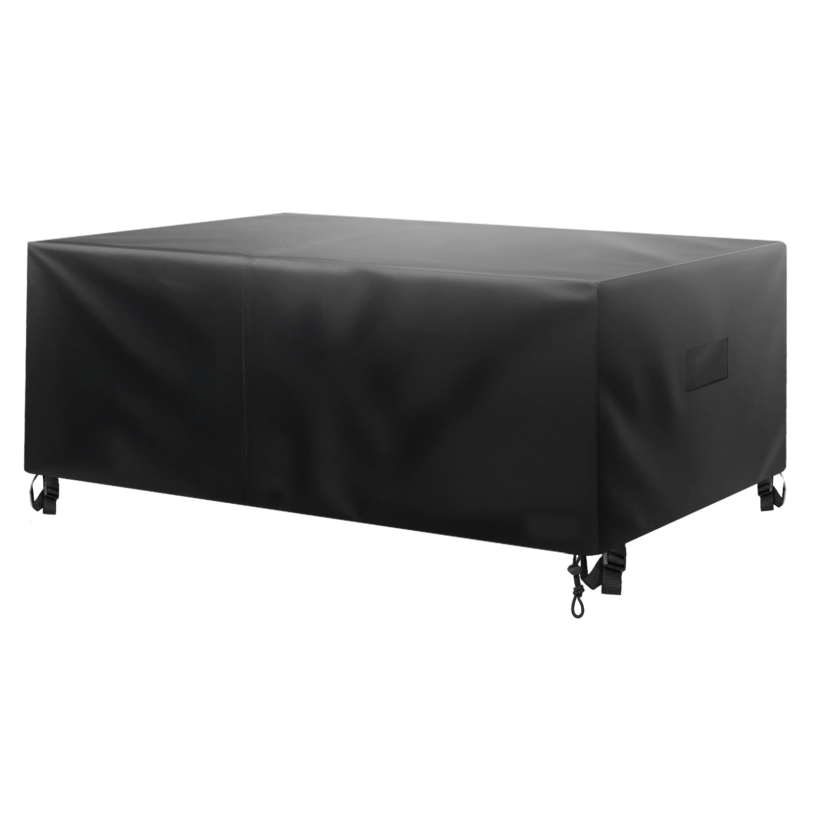 Black Oxford Fabric Patio Furniture Cover 74" Waterproof