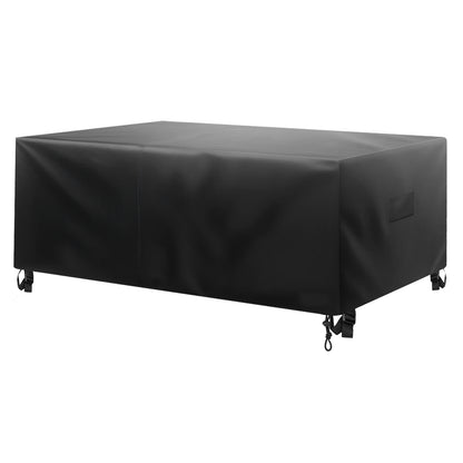 Black Oxford Fabric Patio Furniture Cover 74" Waterproof