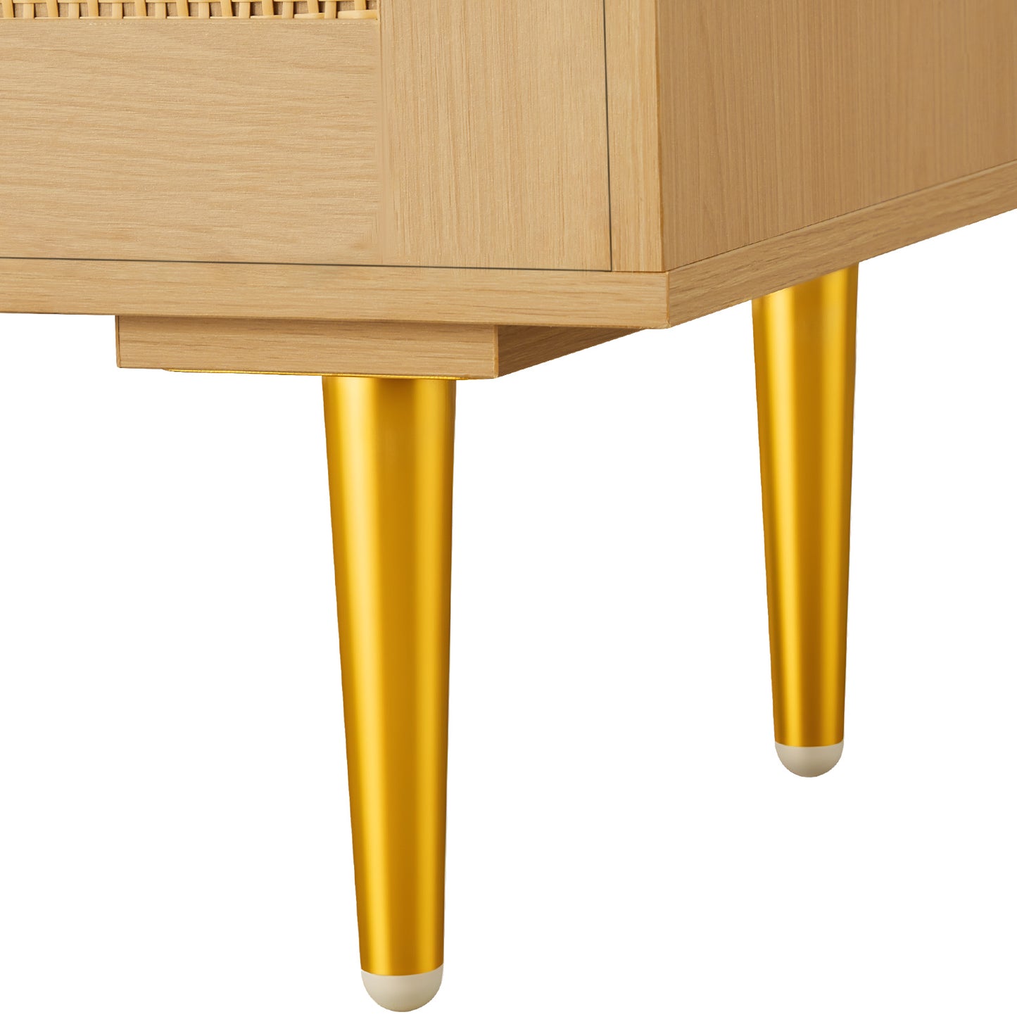6 Drawer Rattan Dresser for Bedroom - Wood