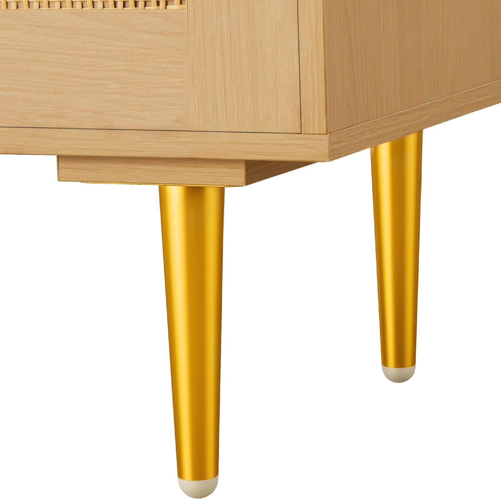 6 Drawer Rattan Dresser for Bedroom - Wood