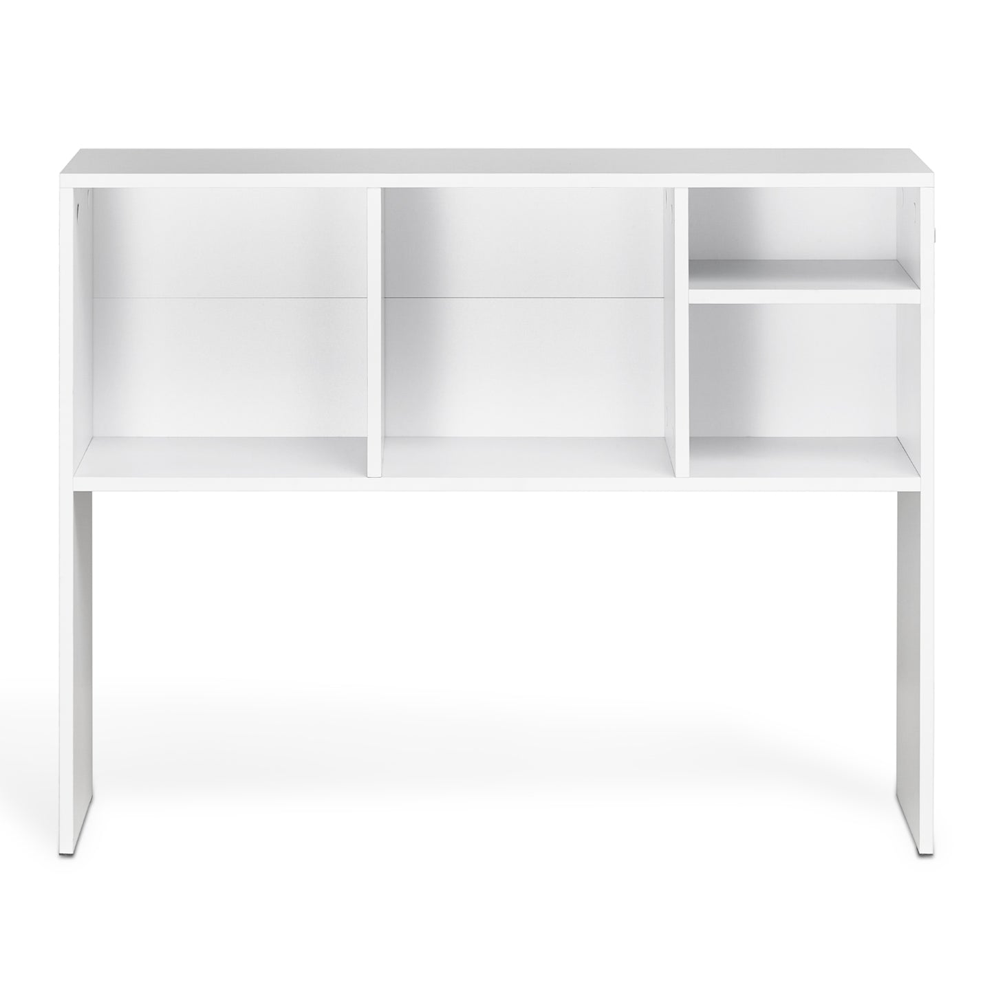 Desktop Bookshelf, 1-Tier Desktop Storage Organizer, 37" x 9.4" x 28.7" Office Storage Rack Wood Display Shelf, Desktop Bookshelf Hutch with Anti-Slip Feet Pads, for Office, Home & Dorm, White