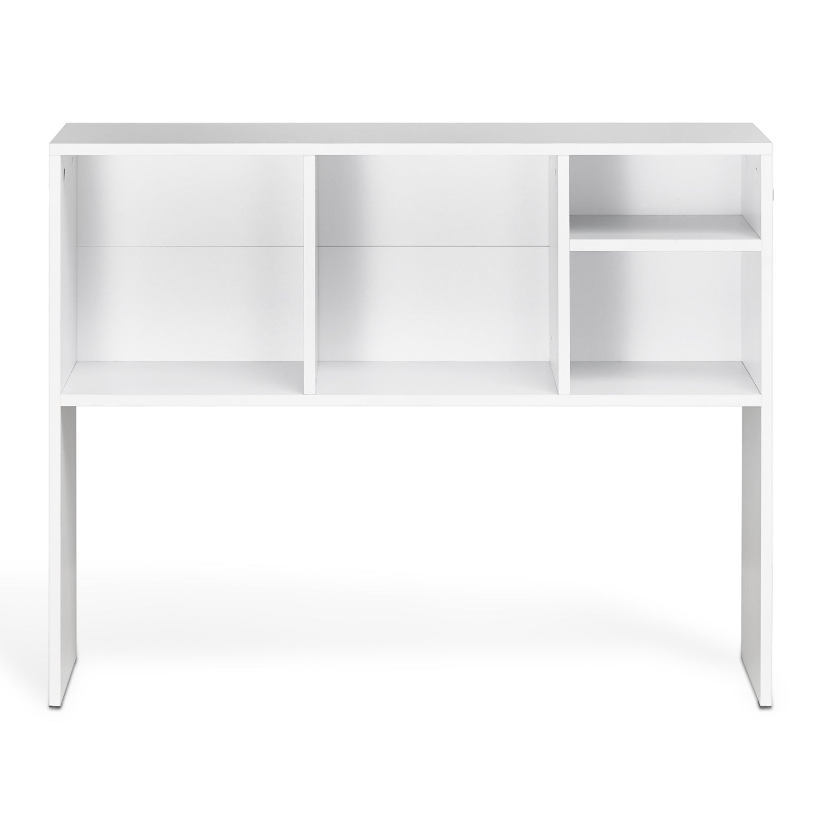 Desktop Bookshelf, 1-Tier Desktop Storage Organizer, 37" x 9.4" x 28.7" Office Storage Rack Wood Display Shelf, Desktop Bookshelf Hutch with Anti-Slip Feet Pads, for Office, Home & Dorm, White