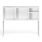 Desktop Bookshelf, 1-Tier Desktop Storage Organizer, 37" x 9.4" x 28.7" Office Storage Rack Wood Display Shelf, Desktop Bookshelf Hutch with Anti-Slip Feet Pads, for Office, Home & Dorm, White