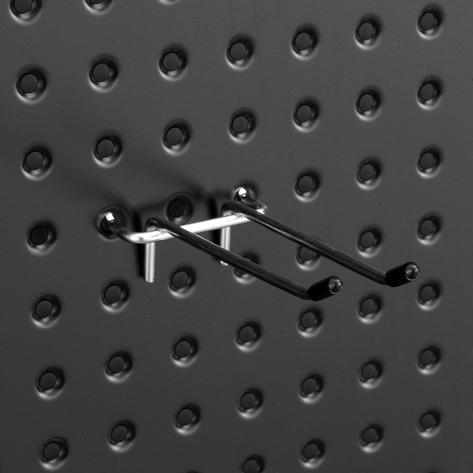 Heavy Duty Black Metal Pegboard Wall Organizer for Garage Tools for Living Room