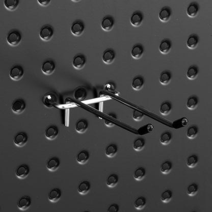Heavy Duty Black Metal Pegboard Wall Organizer for Garage Tools for Living Room
