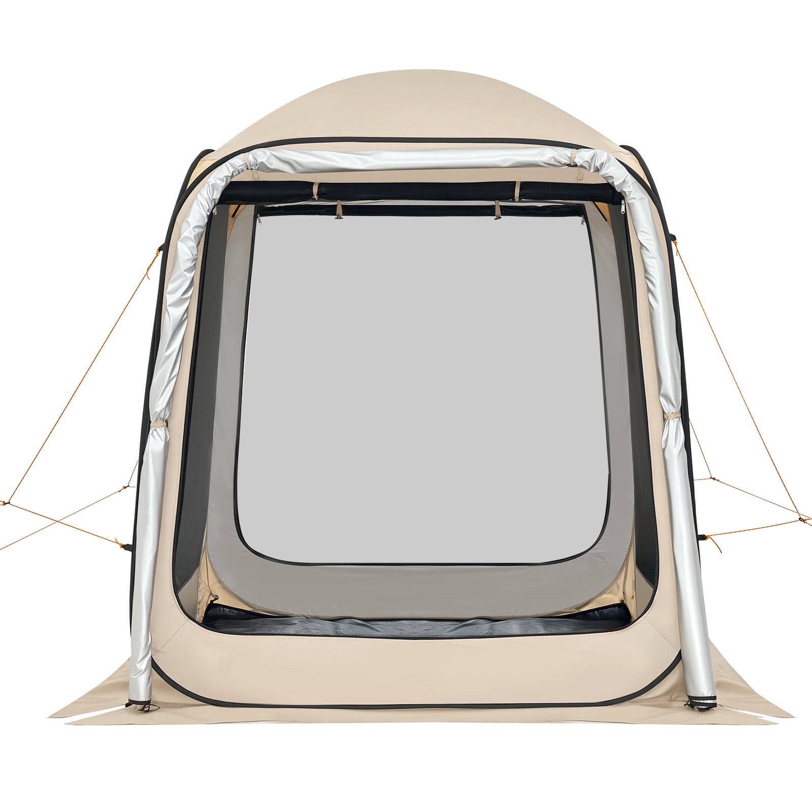 6x6 ft Screen House Tent - Beige Steel Pop Up Canopy