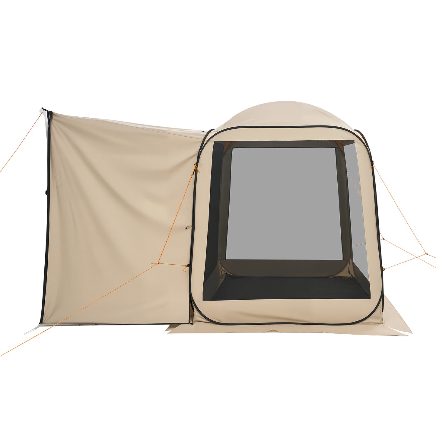 6x6 ft Screen House Tent - Beige Steel Pop Up Canopy