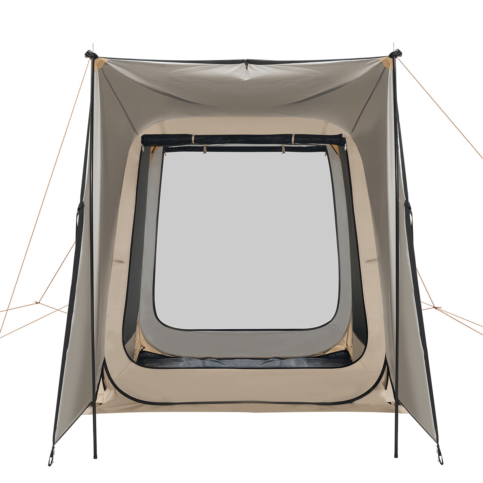 6x6 ft Screen House Tent - Beige Steel Pop Up Canopy
