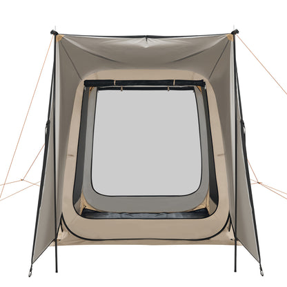 6x6 ft Screen House Tent - Beige Steel Pop Up Canopy