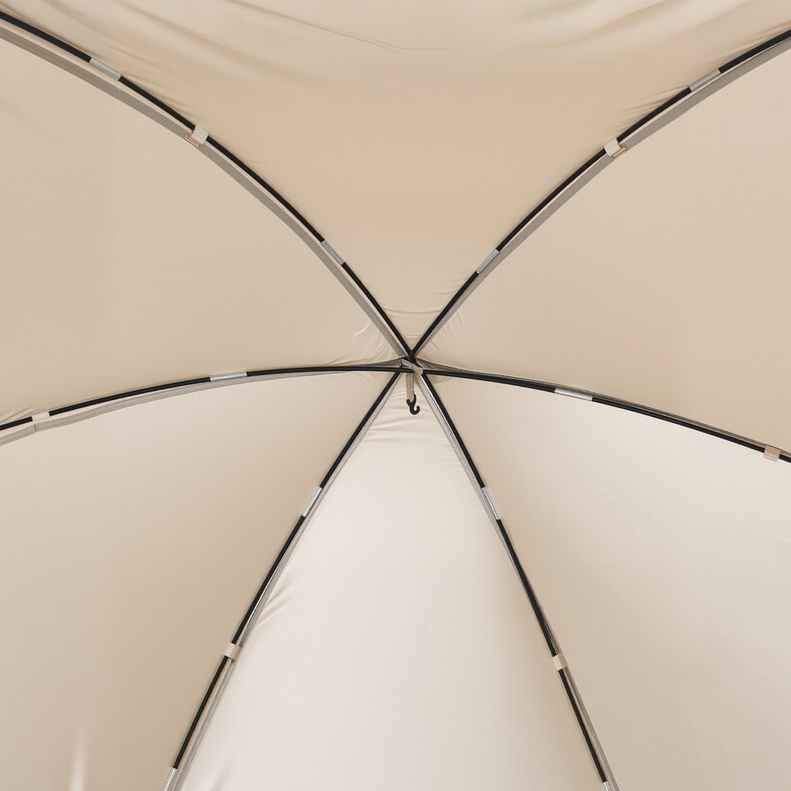 6x6 ft Screen House Tent - Beige Steel Pop Up Canopy
