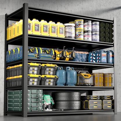 83.86" Steel Storage Shelves, Heavy Duty 5-Layer Adjustable Rack, Waterproof & Moistureproof Garage Shelf for Warehouse Industrial Food Pantry Storage