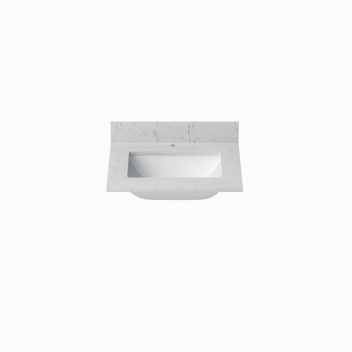 White Bathroom Vanity with Sink - Storage Cabinet