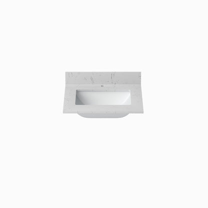 White Bathroom Vanity with Sink - Storage Cabinet