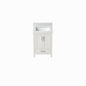 23" Bathroom Vanity with Sink, Bathroom Storage Vanity Sink Cabinet with 2 Doors ＆ 1 Drawer, Wooden Freestanding White Bathroom Cabinet with  Faucet Hole
