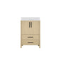 24" Bathroom Vanity Cabinet,Freestangding storage Vanity Cabinet with Countertop & Faucet Hole