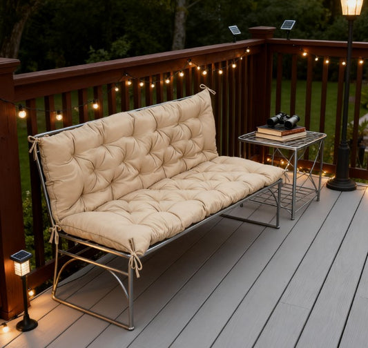 3-Seater Replacement for Swing Chair,Tufted Bench Cushion for Outdoor Furniture,Patio Sofa/Couch