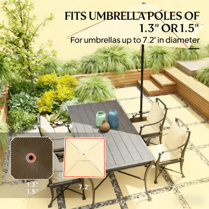 Heavy Duty Outdoor Umbrella Stand Base - Brown HDPE