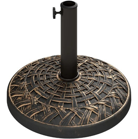 Bronze Concrete Outdoor Umbrella Stand - Resin Base