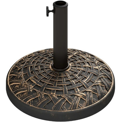 Bronze Concrete Outdoor Umbrella Stand - Resin Base