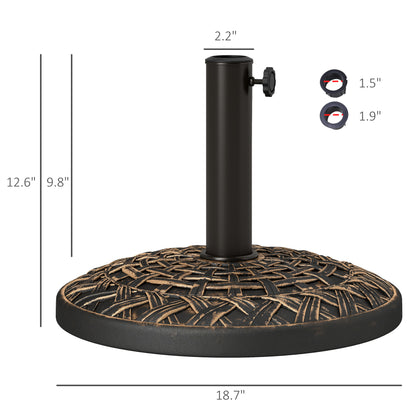 Bronze Concrete Outdoor Umbrella Stand - Resin Base
