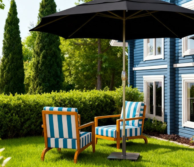 Heavy Duty Metal Umbrella Base - Patio Stand with Adjustable Feet