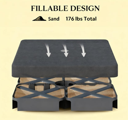 Heavy Duty Umbrella Weights - Black Polyester