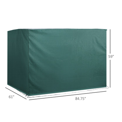 Dark Green Polyethylene Patio Swing Cover for Garden or Porch Chairs