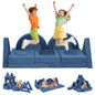 16 PCS Modular Kids Play Couch, Convertible Foam Toddler Sofa Bed with Washable Covers, Versatile Creative Fort Building Set for Boys Girls, Ideal for Playroom Bedroom