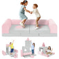 11PCS DIY Convertible Modular Foam Kids Play Couch | Toddler Sectional Folding Play Fort Sofa for Indoor Play Area