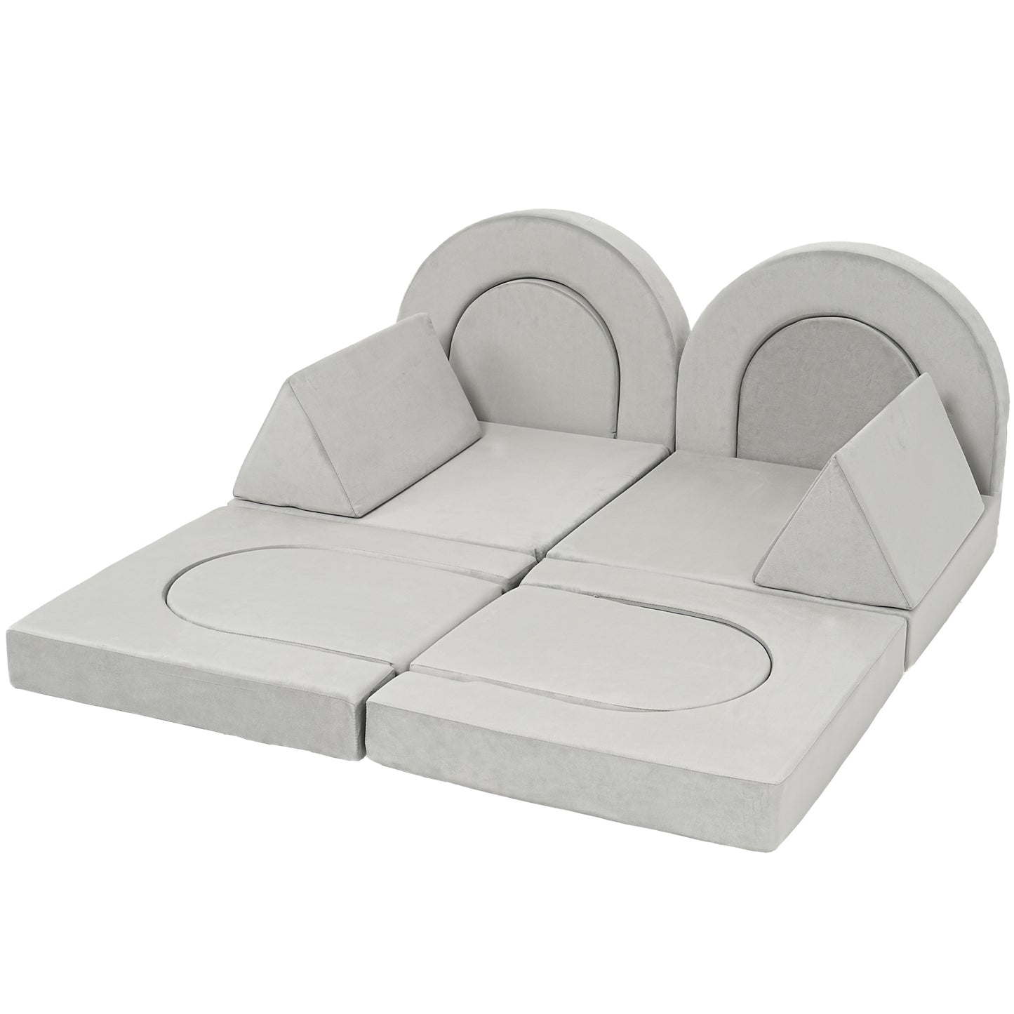 12Pcs Kids Modular Sofa - Toddler Couch for Playroom & Bedroom