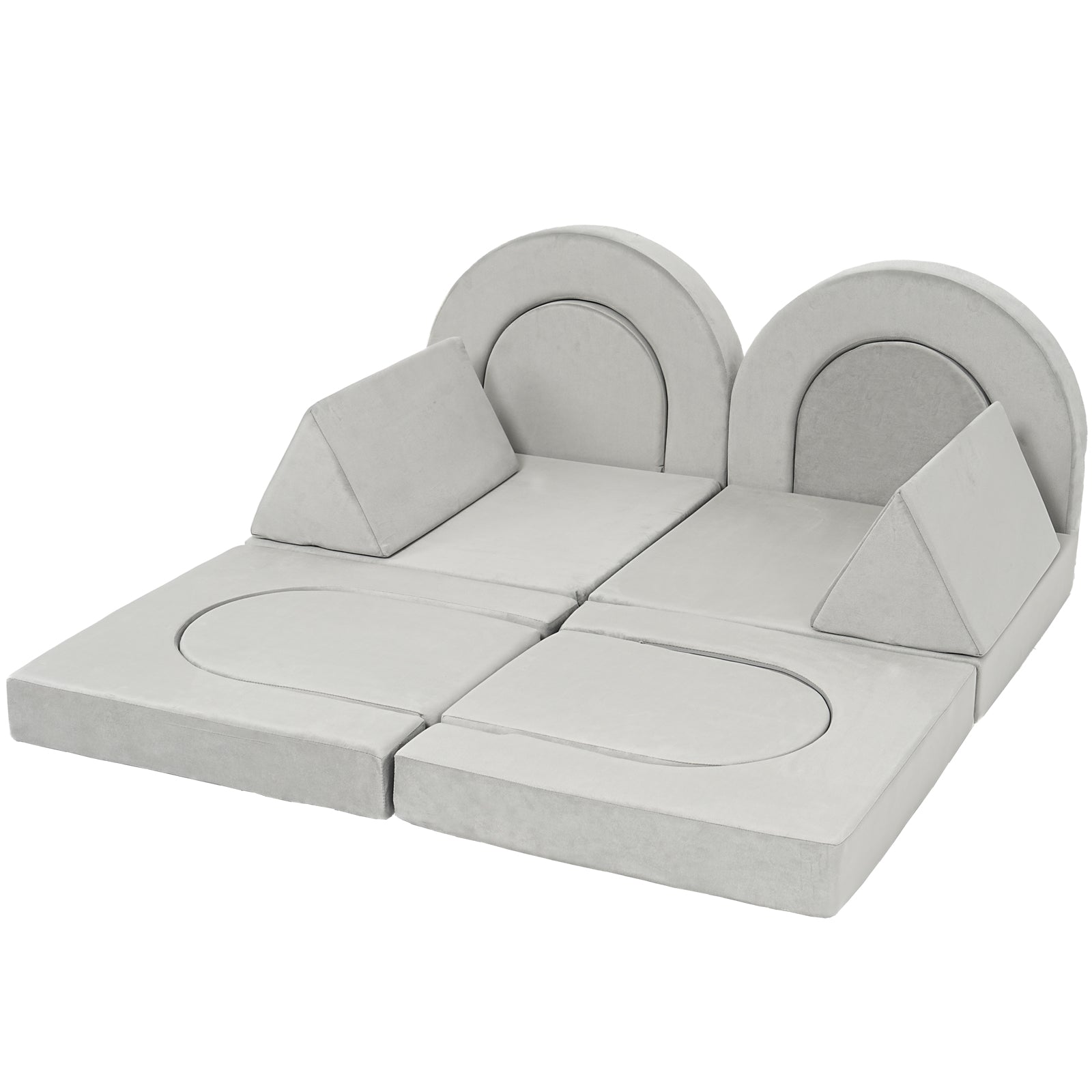 12Pcs Kids Modular Sofa - Toddler Couch for Playroom & Bedroom