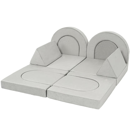 12Pcs Kids Modular Sofa - Toddler Couch for Playroom & Bedroom
