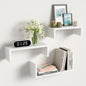 Wood Floating Wall Shelves Set of 3 Wall Mounted Storage Shelves for Bathroom Bedroom Living Room Kitchen Office Home Decor