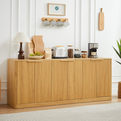 67 Inch Natural MDF Sideboard Cabinet - Storage Solutions