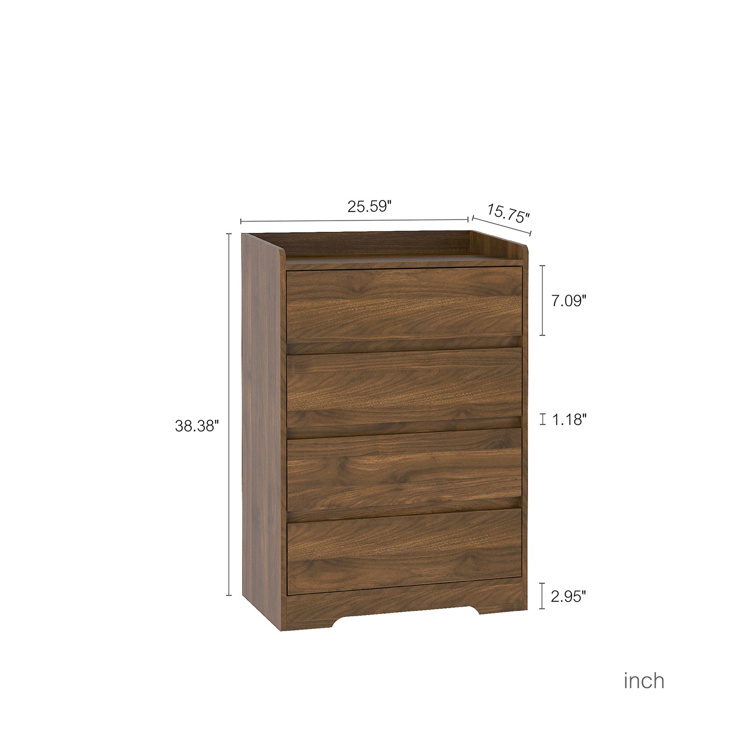 4 Drawer Dresser - Wood & Particle Board | $125 for Living Room