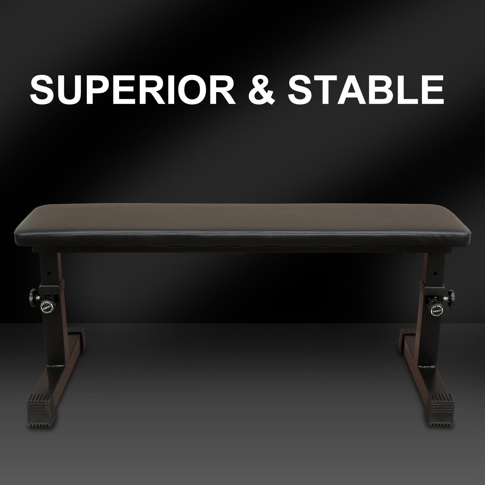 Black Steel Weight Bench - 440lb Capacity