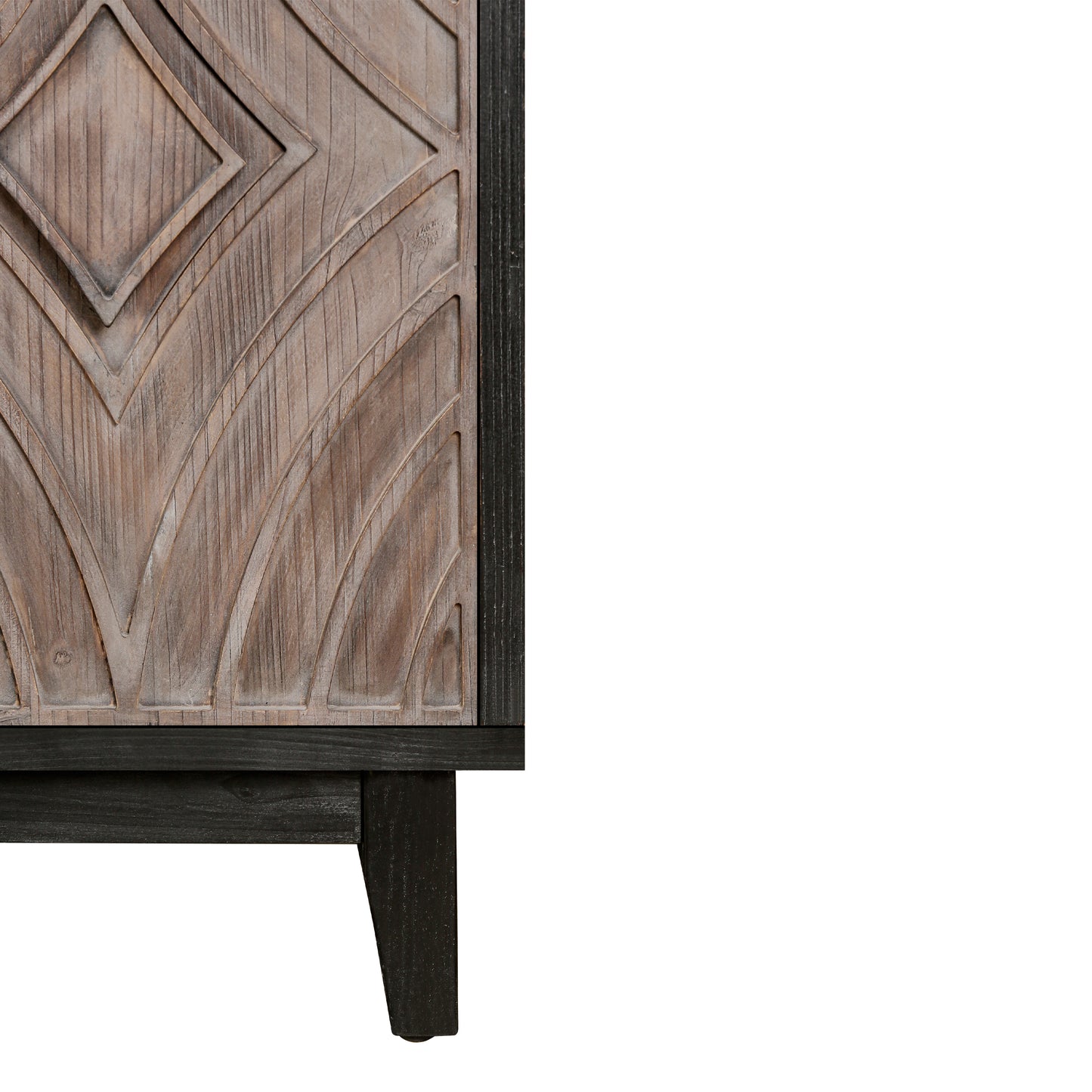 Antique Brown Buffet Cabinet - 60" Storage Sideboard for Living Room
