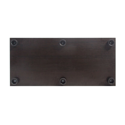 Two Door Glass Cabinet - Black, 50 x 30 x 15" for Living Room