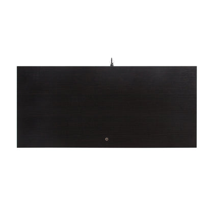 Two Door Glass Cabinet - Black, 50 x 30 x 15" for Living Room