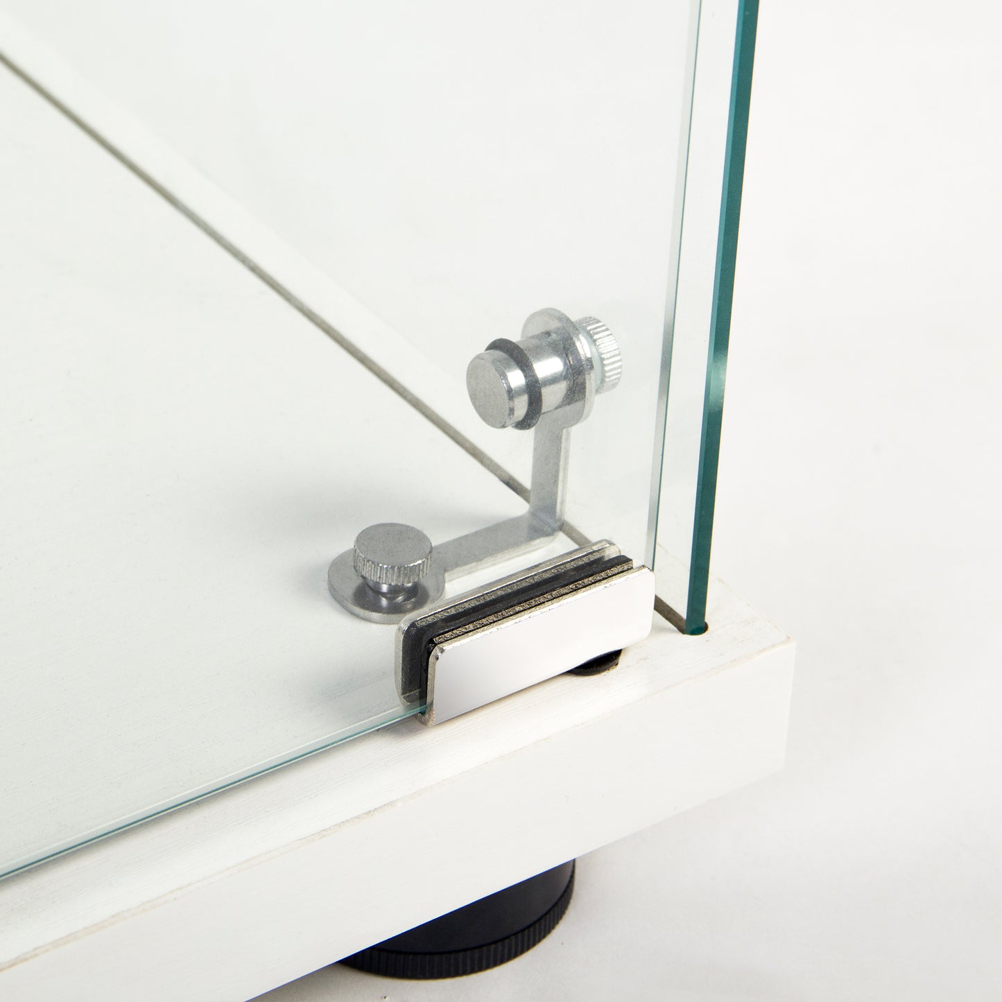 Glass Cabinet Display Shelf White - 16.7 x 14.3"